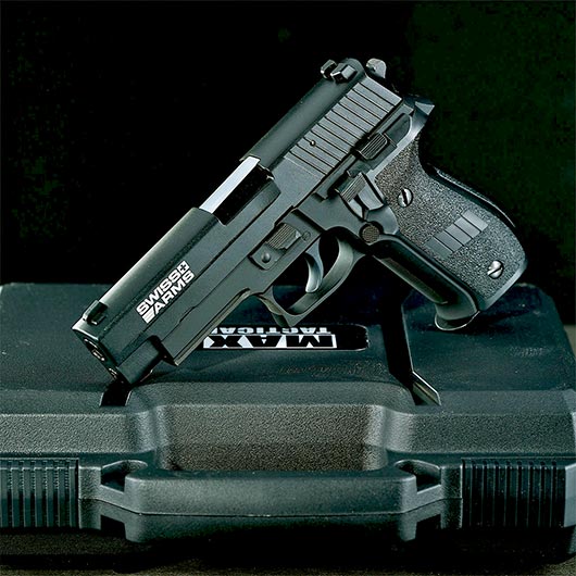 Cybergun / AWC Swiss Arms Navy Standard Railed Vollmetall GBB 6mm BB schwarz Bild 1