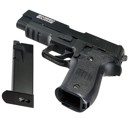 Cybergun / AWC Swiss Arms Navy Standard Railed Vollmetall GBB 6mm BB schwarz Bild 7