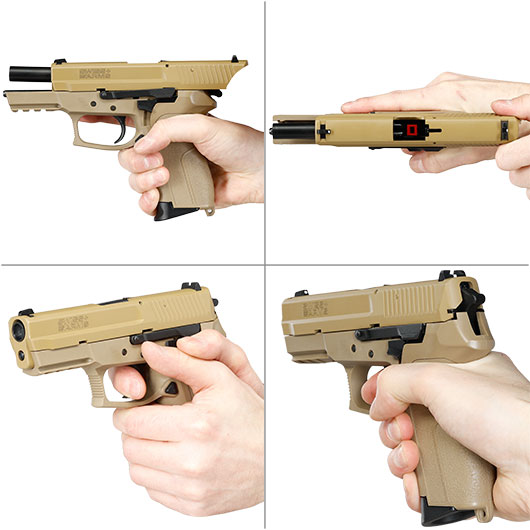 Cybergun / AWC Swiss Arms MILE mit Metallschlitten GBB 6mm BB Flat Dark Earth Bild 8