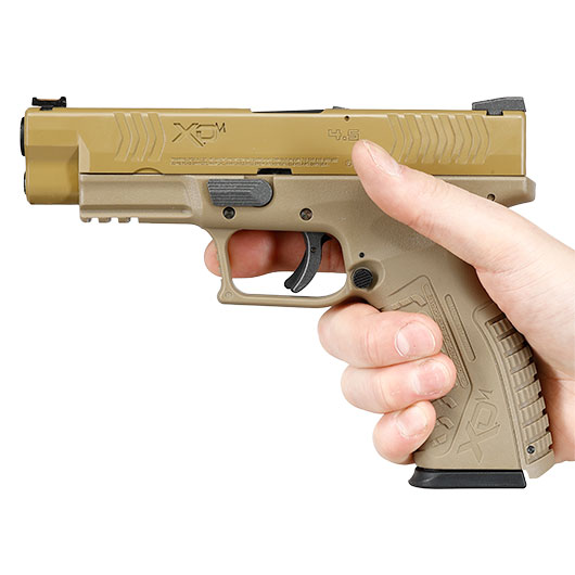 Wei-ETech Springfield Armory XDM 4.5 mit Metallschlitten GBB 6mm BB Flat Dark Earth Bild 3