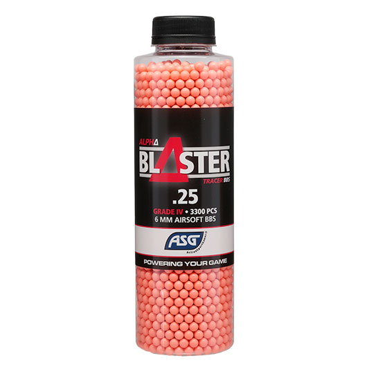 ASG Alpha Blaster Tracer Red Grade IV Precision BBs 0,25g 3.300er Flasche rot