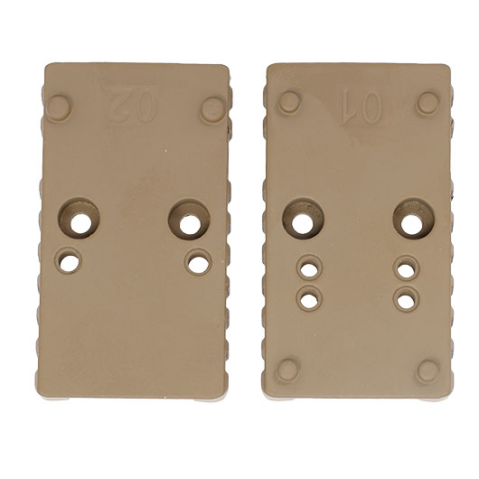 Cybergun / AWC CNC Aluminium RMR / Docter Direkthalterung f. AWC CANiK TP9 / SFX GBB Pistolen Flat Dark Earth Bild 2