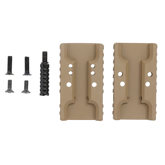 Cybergun / AWC CNC Aluminium RMR / Docter Direkthalterung f. AWC CANiK TP9 / SFX GBB Pistolen Flat Dark Earth Bild 4