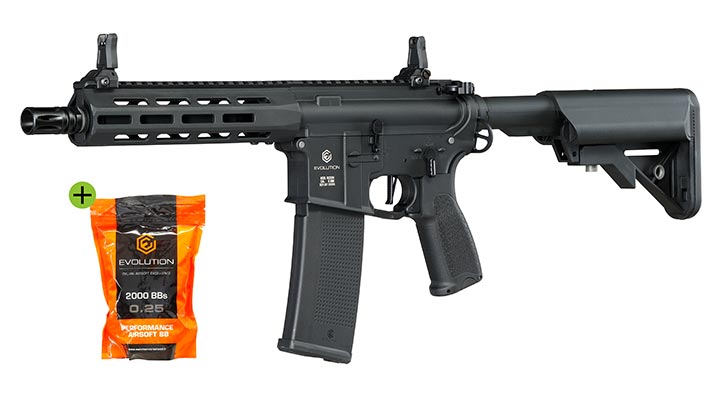 Evolution Airsoft M4 Recon S 10 Zoll Carbontech AEG 6mm BB schwarz