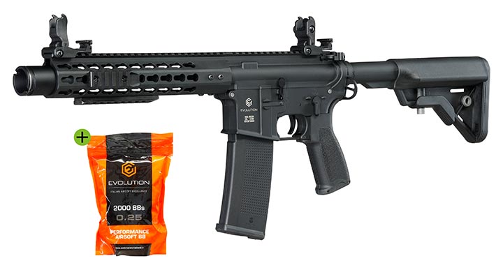 Evolution Airsoft M4 Recon S 10 Amplified Carbontech AEG 6mm BB schwarz