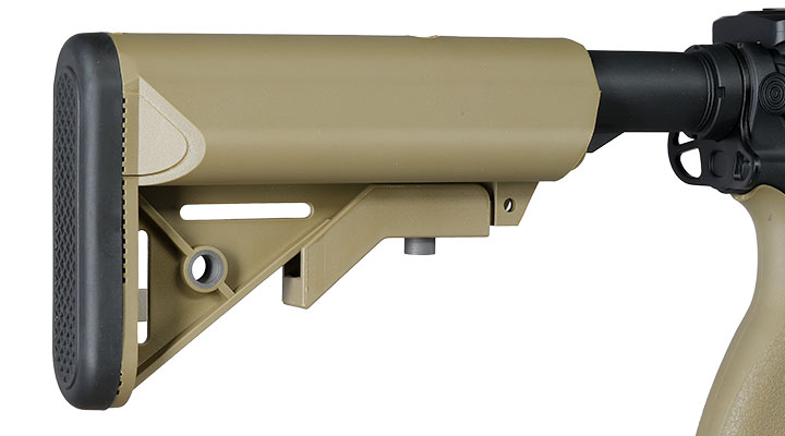 Evolution Airsoft M4 Recon S 10 Zoll Carbontech AEG 6mm BB Black 'n' Tan Bild 10