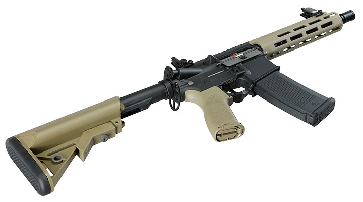 Evolution Airsoft M4 Recon S 10 Zoll Carbontech AEG 6mm BB Black 'n' Tan Bild 6