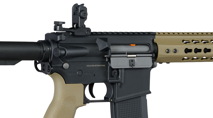 Evolution Airsoft M4 Recon S 14.5 Zoll Carbontech AEG 6mm BB Black 'n' Tan Bild 9