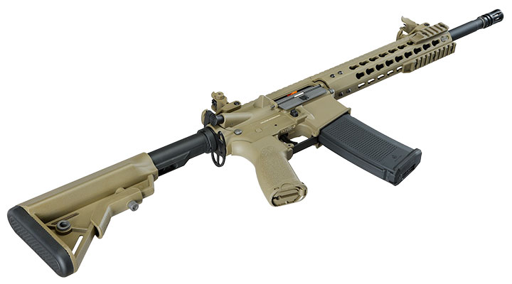 Evolution Airsoft M4 Recon S 14.5 Zoll Carbontech AEG 6mm BB tan Bild 6
