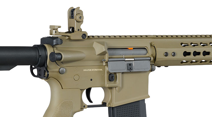 Evolution Airsoft M4 Recon S 14.5 Zoll Carbontech AEG 6mm BB tan Bild 9
