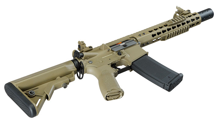Evolution Airsoft M4 Recon S 10 Silent Ops Carbontech AEG 6mm BB tan Bild 5