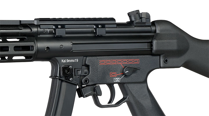 Heckler & Koch MP5 Sportsline EyeTrace Vollmetall Airsoft ECU-Mosfet S-AEG 6mm BB schwarz Bild 6