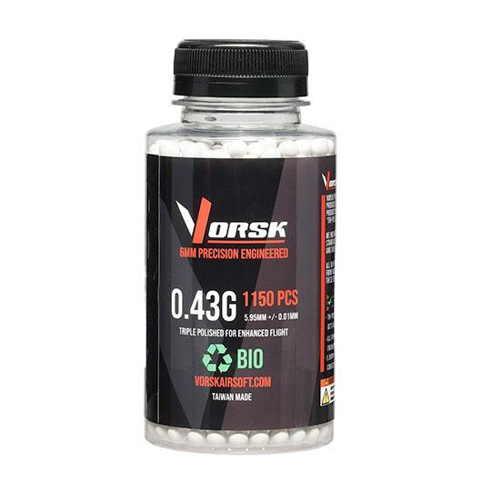 Vorsk Bio Triple Polished QC BBs 0,43g 1.150er Flasche weiss