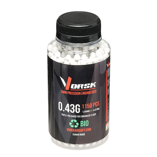 Vorsk Bio Triple Polished QC BBs 0,43g 1.150er Flasche weiss Bild 2