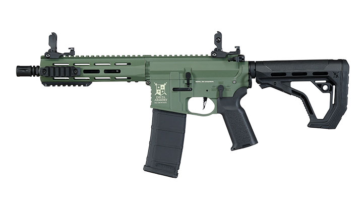 Delta Armory M4 AR15 Charlie M-LOK 8 Zoll Eagle ETU Mosfet S-AEG 6mm BB oliv Bild 2
