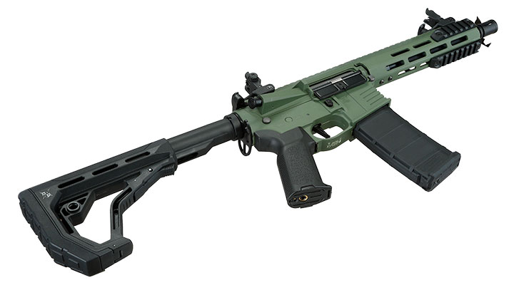 Delta Armory M4 AR15 Charlie M-LOK 8 Zoll Eagle ETU Mosfet S-AEG 6mm BB oliv Bild 6