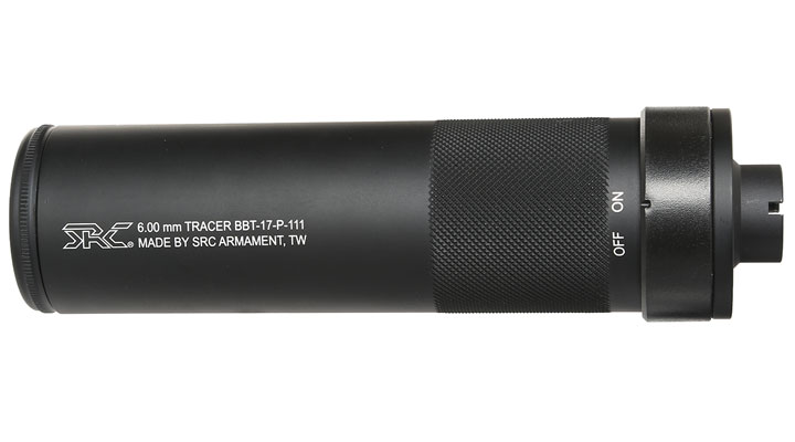 SRC Meteor Aluminium BB Tracer Unit Suppressor 14mm- schwarz Bild 2