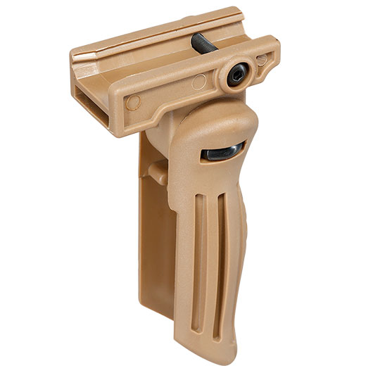 Double Bell Folding Vertical Frontgriff f. 20 - 22 mm Schienen tan Bild 2