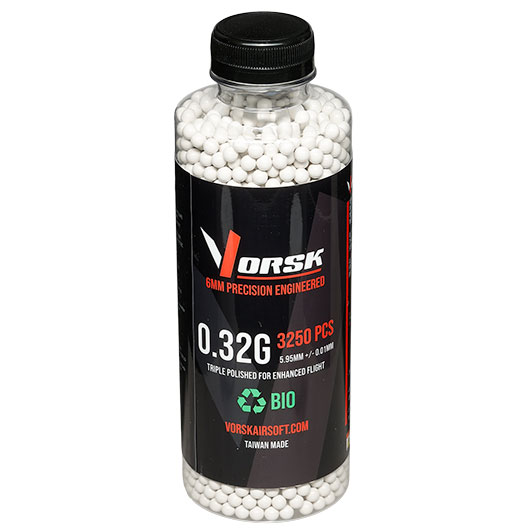 Vorsk Bio Triple Polished QC BBs 0,32g 3.250er Flasche weiss Bild 2