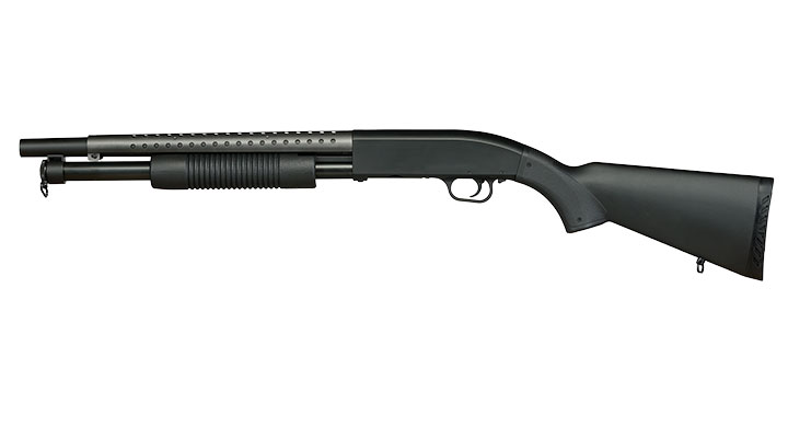 D.E. M500 Combat Shotgun Fixed Stock Version Springer 6mm BB schwarz Bild 2