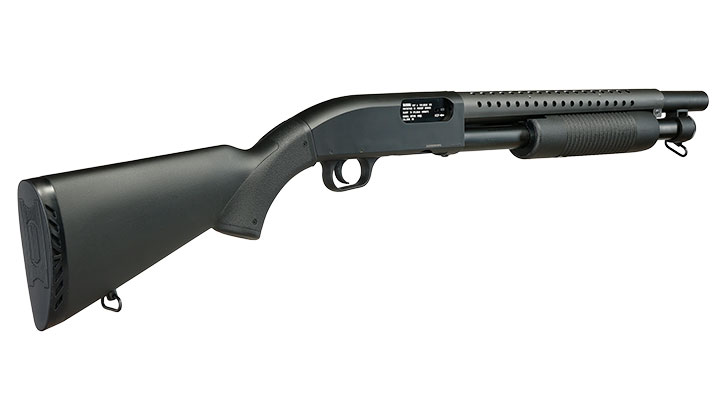 D.E. M500 Combat Shotgun Fixed Stock Version Springer 6mm BB schwarz Bild 4