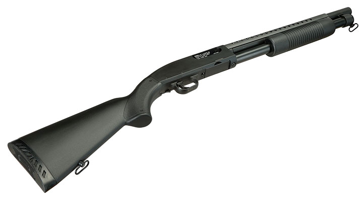 D.E. M500 Combat Shotgun Fixed Stock Version Springer 6mm BB schwarz Bild 5