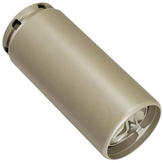 VFC QDC Style Aluminium Suppressor Quick Detach mit 3 Prong Stahl Flash-Hider 14mm- tan Bild 1