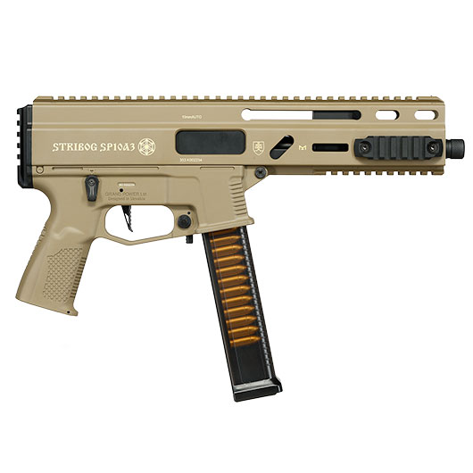 Delta Armory Grand Power Stribog SP10A3 Charlie Eagle ETU Mosfet S-AEG 6mm BB Full tan - Upgraded Version Bild 2