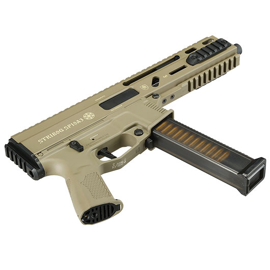 Delta Armory Grand Power Stribog SP10A3 Charlie Eagle ETU Mosfet S-AEG 6mm BB Full tan - Upgraded Version Bild 4