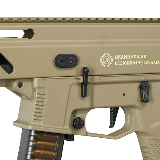 Delta Armory Grand Power Stribog SP10A3 Charlie Eagle ETU Mosfet S-AEG 6mm BB Full tan - Upgraded Version Bild 6