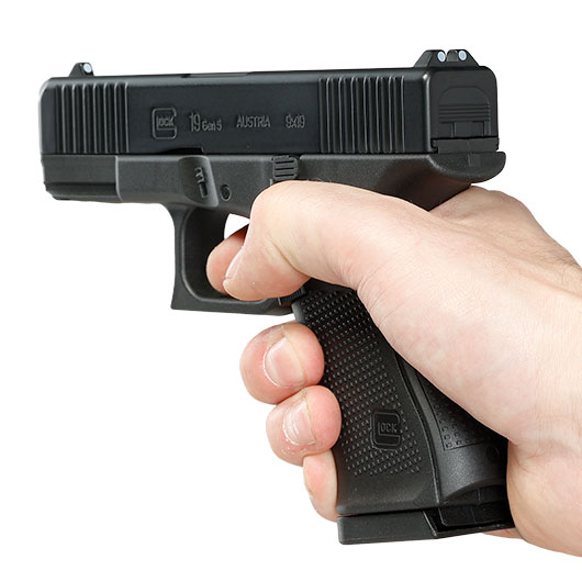 Glock 19 Gen. 5 Airsoft mit Metallschlitten CO2 NBB 6mm BB schwarz Bild 8