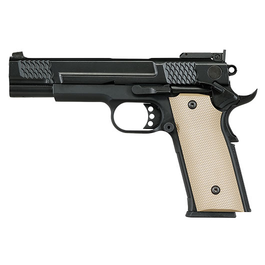 Double Bell M945 Vollmetall GBB 6mm BB schwarz inkl. Pistolenkoffer Bild 2