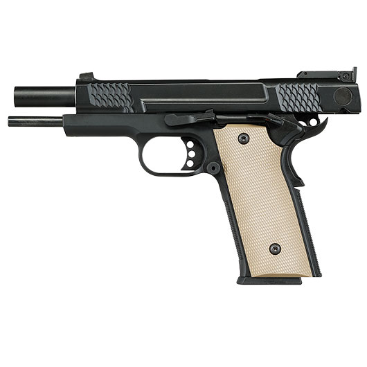 Double Bell M945 Vollmetall GBB 6mm BB schwarz inkl. Pistolenkoffer Bild 4