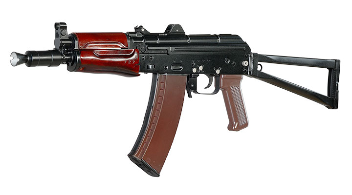 VFC AKS74U Vollmetall Gas-Blow-Back 6mm BB schwarz - Echtholz Handguard