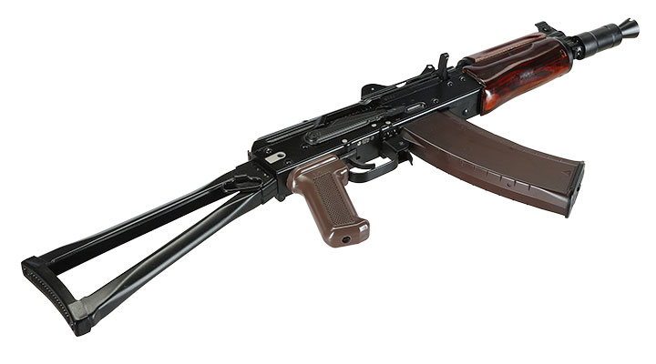 VFC AKS74U Vollmetall Gas-Blow-Back 6mm BB schwarz - Echtholz Handguard Bild 6
