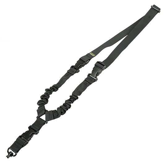 Romantac 1-Punkt Tragegurt Dual Bungee Universal Tactical Heavy Duty Version mit QD-Halterung schwarz