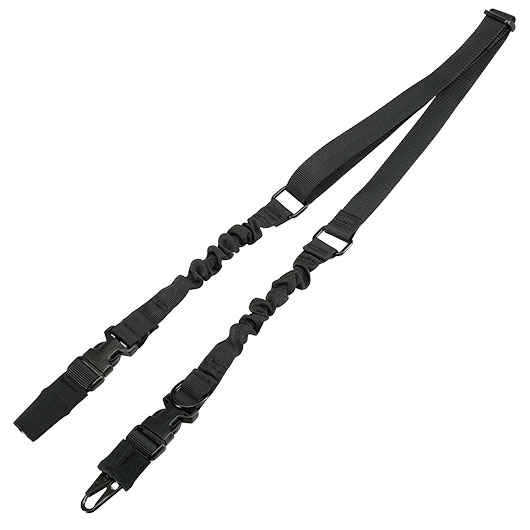 Romantac 2-Punkt Tragegurt Dual Bungee Universal Tactical Heavy Duty Version schwarz