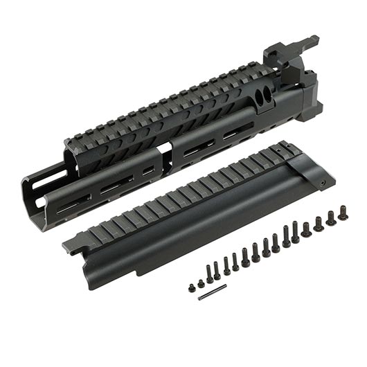 VFC AK74 CNC Aluminium Tactical Conversion Kit 10 Zoll Version f. VFC AK74M GBB Gewehre schwarz
