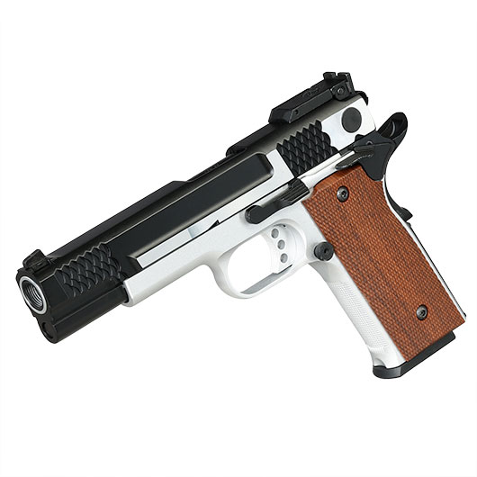 Double Bell M945 Vollmetall GBB 6mm BB Two Tone Finish inkl. Pistolenkoffer Bild 10