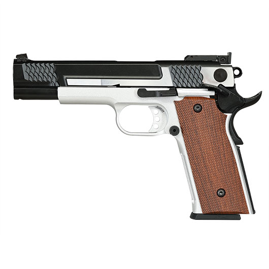 Double Bell M945 Vollmetall GBB 6mm BB Two Tone Finish inkl. Pistolenkoffer Bild 2