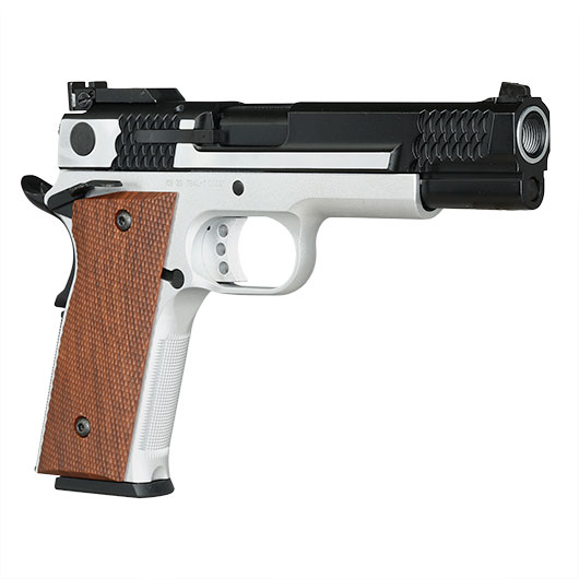 Double Bell M945 Vollmetall GBB 6mm BB Two Tone Finish inkl. Pistolenkoffer Bild 9