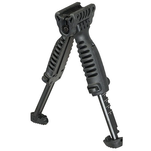 Nuprol Heavy Duty Tactical Bipod Frontgriff mit integriertem Zweibein f. 20 - 22 mm Schienen schwarz