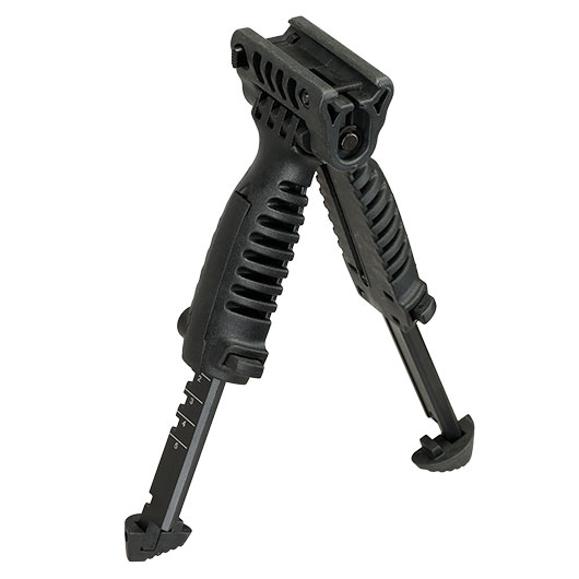 Nuprol Heavy Duty Tactical Bipod Frontgriff mit integriertem Zweibein f. 20 - 22 mm Schienen schwarz Bild 8