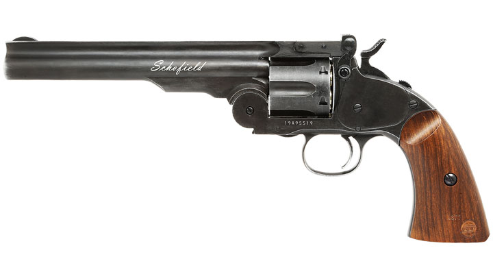 ASG Schofield 1877 6 Zoll Revolver Vollmetall CO2 6mm BB Aging Black Bild 1