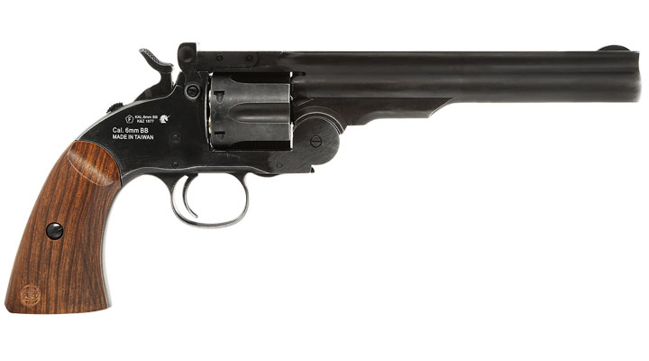ASG Schofield 1877 6 Zoll Revolver Vollmetall CO2 6mm BB Aging Black Bild 2