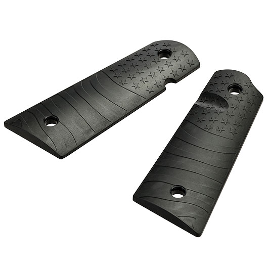 Strike Industries M1911 PX-10 Flag Pattern Griffschalen f. KJW / Wei-ETech 1911 GBB Pistolen schwarz