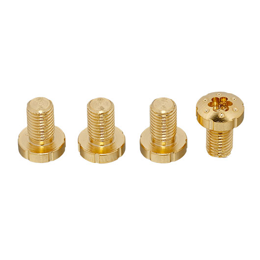 Strike Industries 1911 Stahl Torx Griffschalenschrauben Standard 24K Gold beschichtet - 4 St�ck Bild 1