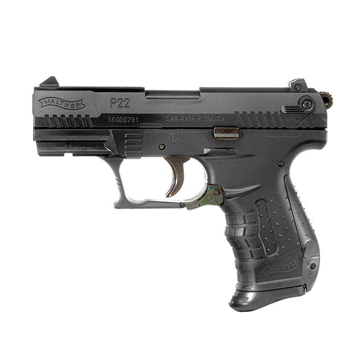 SET Walther P22 Springer Airsoft Pistole 6 mm BB mit Kugelfang, Netz & 2 Magazinen Bild 1
