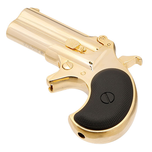 MaxTact Derringer Double Barrel Vollmetall Gas 6mm BB gold Bild 11