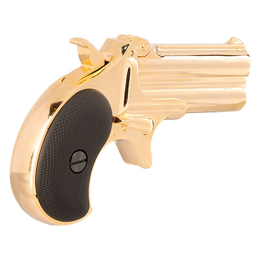 MaxTact Derringer Double Barrel Vollmetall Gas 6mm BB gold Bild 6